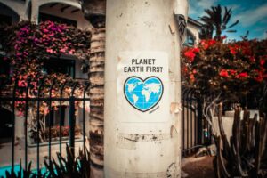 Planet Earth First Poster On A Concrete Post